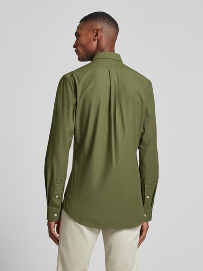 Polo Ralph Lauren Slim fit vrijetijdsoverhemd met logostitching Olijfgroen - 5