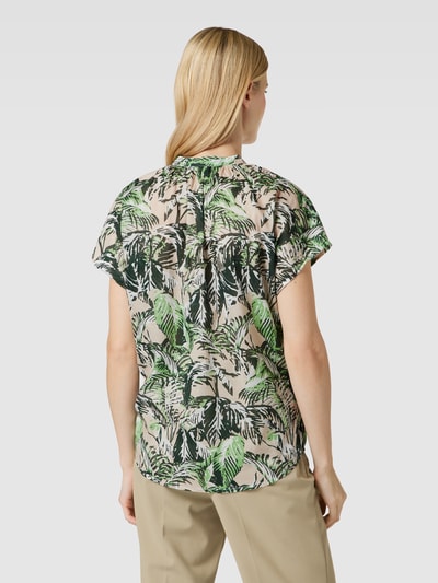 Montego Blouse met all-over motief Rietgroen - 5