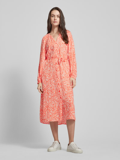 s.Oliver RED LABEL Midi-jurk met all-over print Koraal - 4