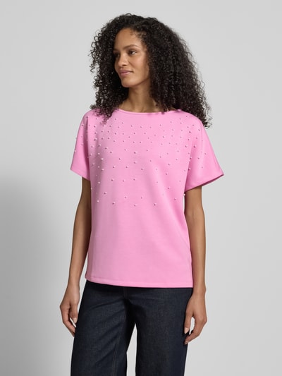 Christian Berg Woman T-Shirt mit Rundhalsausschnitt und Perlen Rosa 4