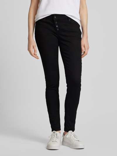 Buena Vista Slim fit jeans met knoopsluiting, model 'Malibu' Zwart - 4