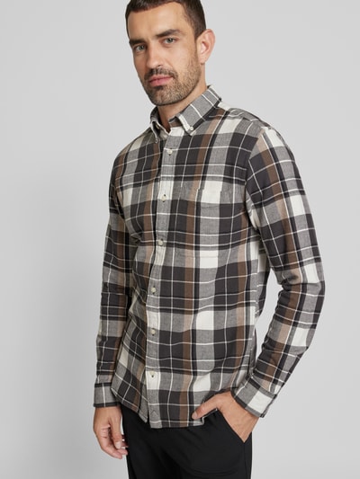 Jack & Jones Premium Regular fit vrijetijdsoverhemd met button-downkraag, model 'BLUBROOK' Middenbruin - 3