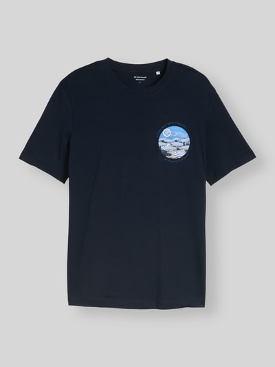 Tom Tailor Regular Fit T-Shirt aus reiner Baumwolle Marine 2