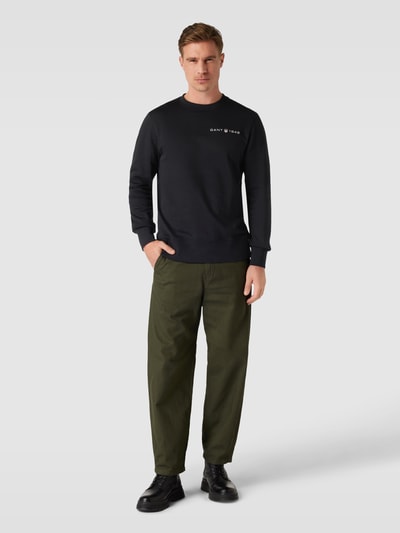 Gant Sweatshirt mit Label-Print Black 1