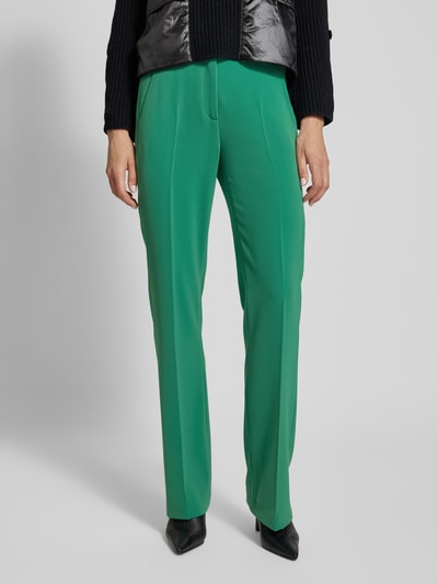 Marc Cain Straight leg stoffen broek met persplooien Groen - 4