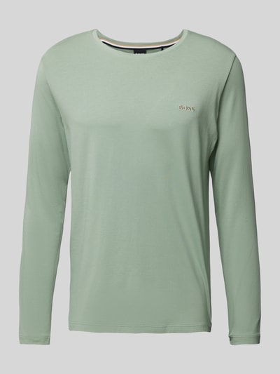 BOSS Longsleeve mit Label-Stitching Modell 'Mix&Match' Mint 2