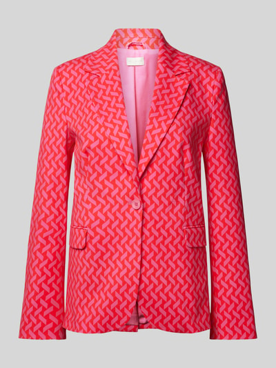 Milano Italy Blazer mit Reverskragen Pink 1