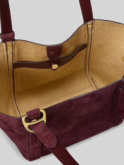 Lauren Ralph Lauren Henkeltasche aus echtem Schafsleder Modell 'TASHA' Bordeaux 4