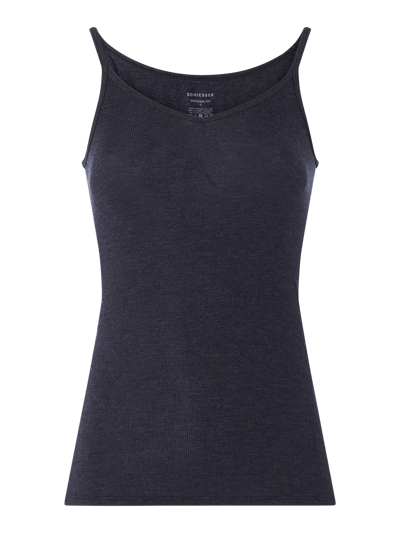 Schiesser Top mit feiner Rippenstruktur  Black 1