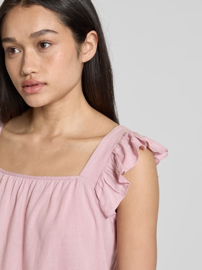 Pieces Relaxed Fit Top aus Viskose-Leinen-Mix Modell 'PIA' Rosa 3