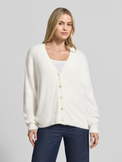 ICHI Gebreid jack met doorlopende knoopsluiting model 'BRULA' Offwhite - 4