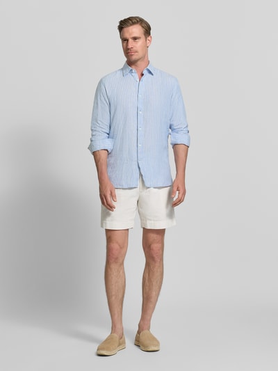 HUGO Modern Fit Freizeithemd aus reinem Leinen Modell 'VALERIO' Hellblau 1