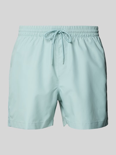 Calvin Klein Underwear Spodenki kąpielowe z nadrukiem z logo Lazurowy 1