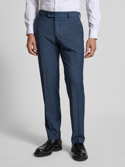 CG - Club of Gents Slim fit pantalon met persplooien, model 'Cole' Metallic blauw - 4