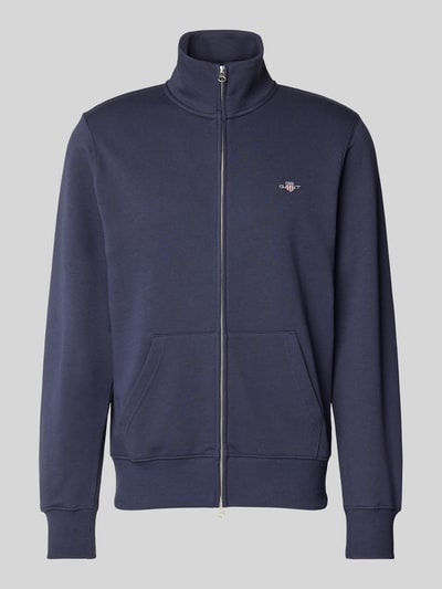 Gant Regular Fit Sweatjacke mit Label-Stitching Marine 2