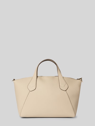 Produktfoto, torba shopper model 'LENAH' od BOSS, efekt: jednolity kolor, prostokątny kształt, genarbowana skóra bydlęca, aplikacja z marką, główna przegroda, przegródka wewnętrzna, przegródka zapinana na zamek błyskawiczny, uchwyty, zapięcie na karabińczyk