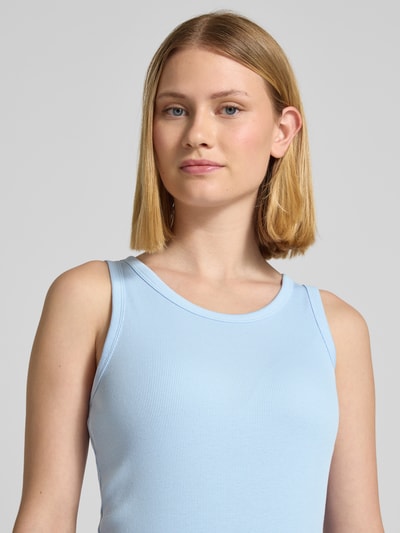 s.Oliver RED LABEL Top o kroju slim fit z mieszanki bawełny i elastanu Jasnoniebieski 3