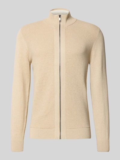 MCNEAL Strickjacke mit Stehkragen Sand Melange 2