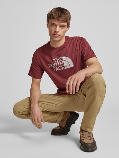 The North Face T-Shirt mit Label-Print Modell 'EASY' Bordeaux 3