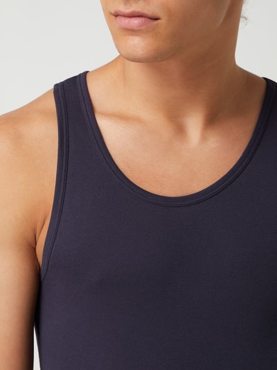 Skiny Tanktop aus Baumwolle im 2er-Pack Dunkelblau 2