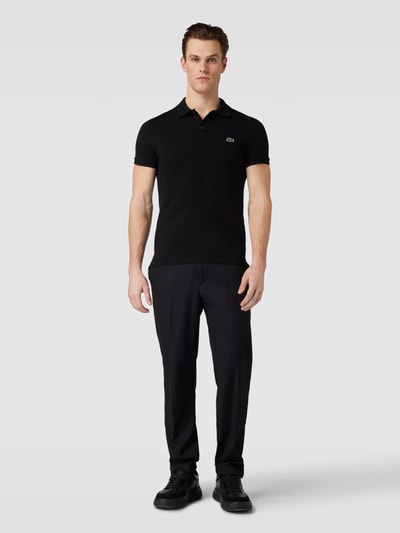 Lacoste Poloshirt met labelstitching Zwart - 1