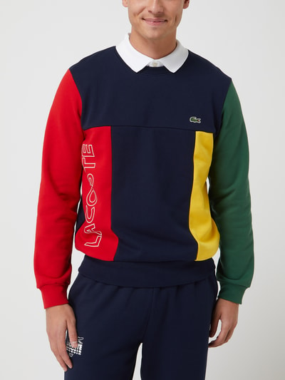 Lacoste Classic Fit Sweatshirt im Colour-Blocking-Design  Marine 4