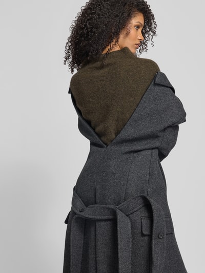 Victoria Beckham Wollmantel aus reiner Wolle Dunkelgrau 3