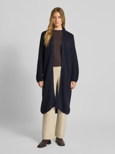 Lanius Płaszcz z dzianiny o kroju relaxed fit z mieszanki wełny z alpaki Ciemnoniebieski 4