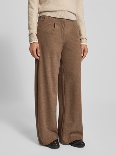 Soyaconcept Stoffen broek met achterzak, model 'VINJA' Chocoladebruin - 4
