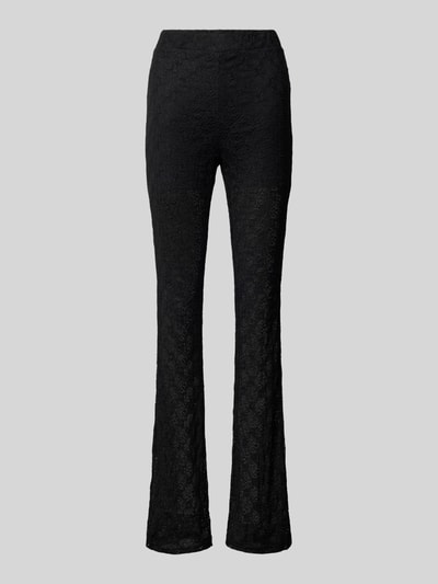 Noisy May Flared Stoffhose mit Ausbrenner-Effekt Modell 'LINE PASA' Black 1