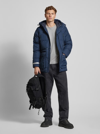 Helly Hansen Gewatteerd jack met labelprint, model 'REINE' Marineblauw - 1