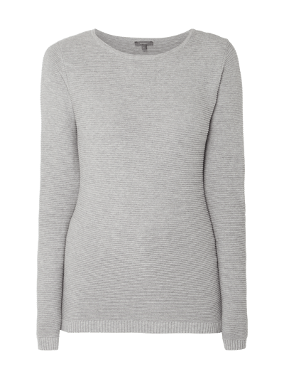 Montego Pullover mit Rippenstruktur (silber melange) online kaufen