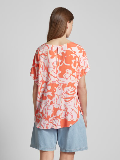 QS Blouseshirt met all-over print, model 'Big FLW' Roze - 5