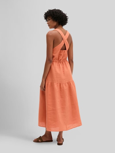 Marc O'Polo Relaxed Fit Freizeitkleid aus reinem Leinen Orange 5