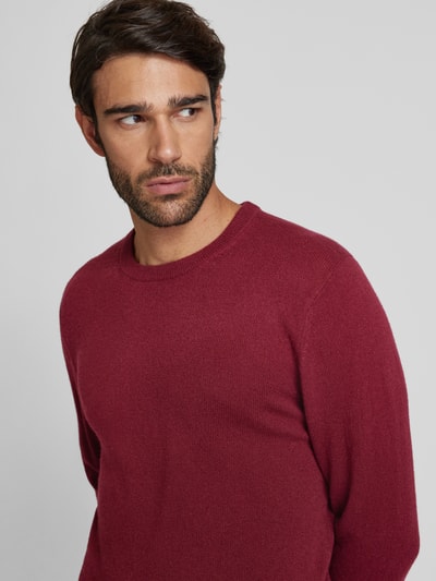 DIGEL Gebreide pullover met ribboorden, model 'Faros' Donkerrood - 3