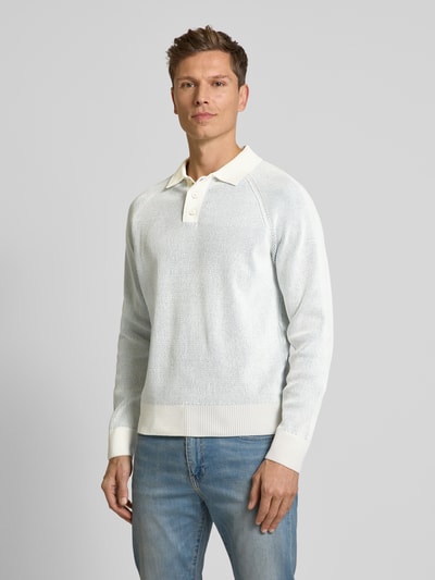 JAKE*S STUDIO MEN Strickpullover mit Strukturmuster Weiss 4