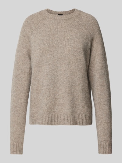 BOSS Gebreide pullover met ronde hals, model 'Febisan' Lichtgrijs - 2