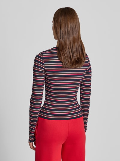 REVIEW Bluzka z długim rękawem z kołnierzem henley Ciemnoniebieski 5