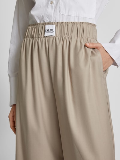 VILLA SOPHIE Relaxed Fit Stoffhose aus Viskose-Mix Modell 'TOSCA' Taupe 3