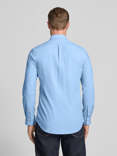 Polo Ralph Lauren Koszula casualowa o kroju slim fit z mieszanki bawełny Niebieski 5