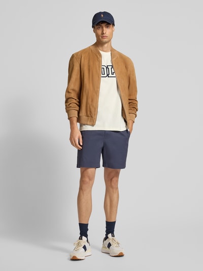 Polo Ralph Lauren Classic fit T-shirt met labelstitching Offwhite - 1