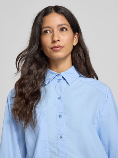 Bash Bluzka koszulowa o kroju relaxed fit z kieszenią na piersi model ‘ADAM’ Jasnoniebieski 3