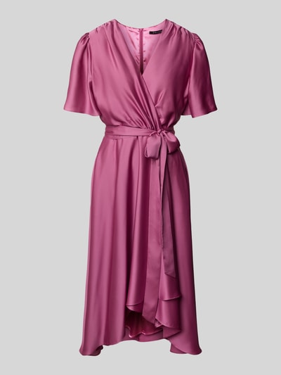 Swing Sukienka koktajlowa z wiązanym paskiem Mocnoróżowy 2