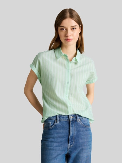 Tom Tailor Denim Relaxed Fit Bluse aus reiner Baumwolle Schilf 4