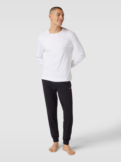 HUGO Sweatpants in unifarbenem Design mit elastischem Bund Black 1