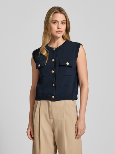 More & More Mouwloos vest met borstzakken Marineblauw - 4