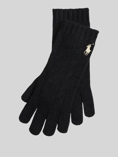 Polo Ralph Lauren Handschuhe aus Woll-Mix mit Logo-Stitching Black 1