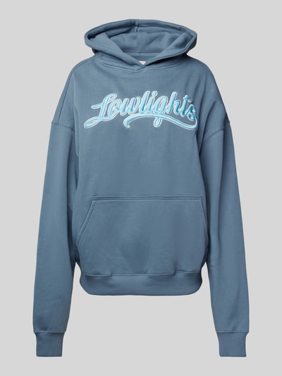 Low Lights Studios Oversized Hoodie mit Label-Stitching Jeansblau 2