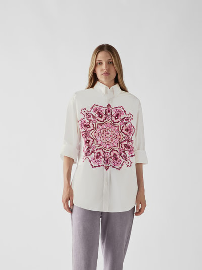 Etro Hemdbluse mit Motiv-Print Pink 4