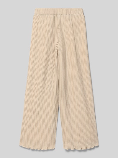 Produktfoto, Hose mit wijd been en elastische band van Guess, riblook in metallic, bandwijdte maat 140: 33 cm, binnenbeenlengte: 71 cm